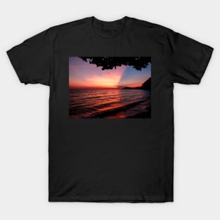 sunset at the beach T-Shirt